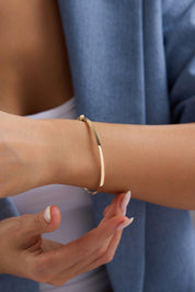 14 Ayar Altın Kelepçe Bilezik