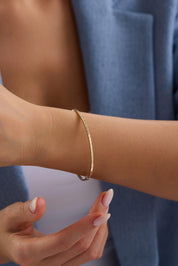 14 Ayar Altın Kelepçe Bilezik