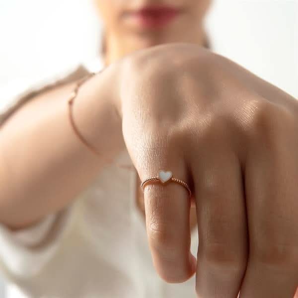 14 Ayar Altın Love Serçe Parmak Yüzük