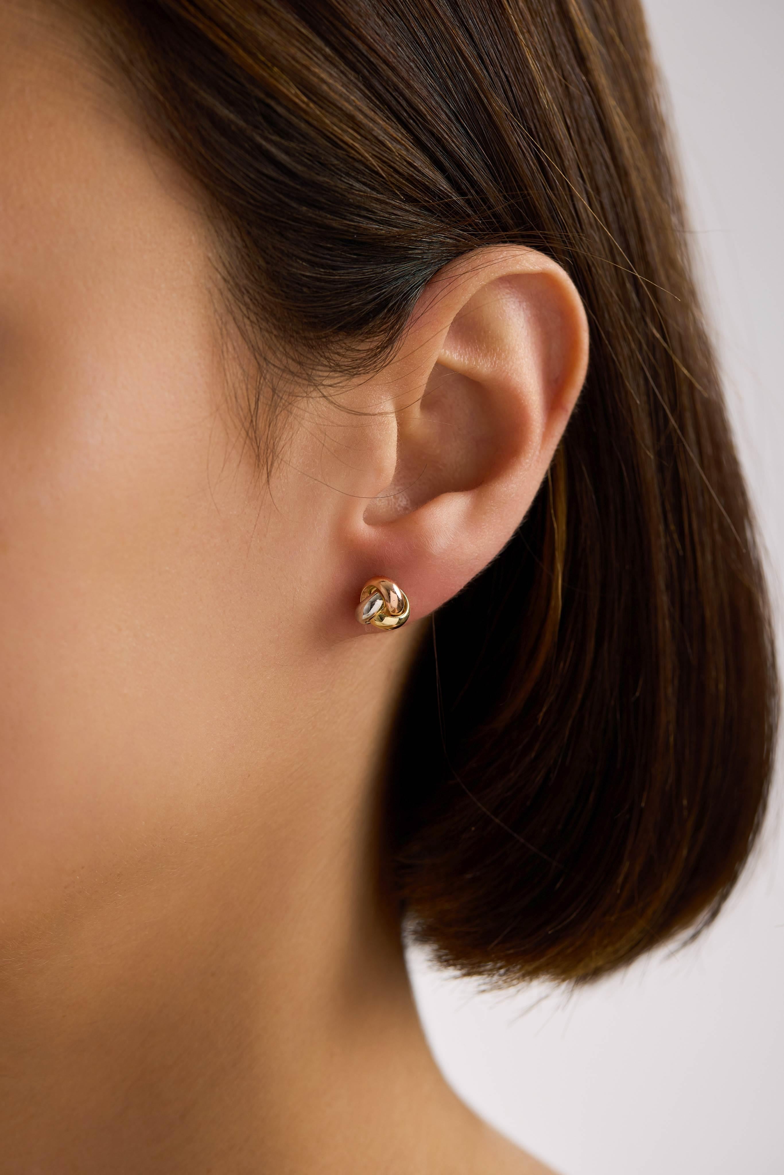 14 Ayar Altın Oval Sarmaşık Küpe