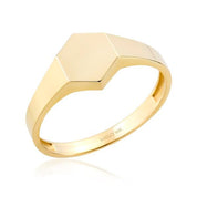 14 Ayar Altın Serçe Parmak Geometrik Yüzük