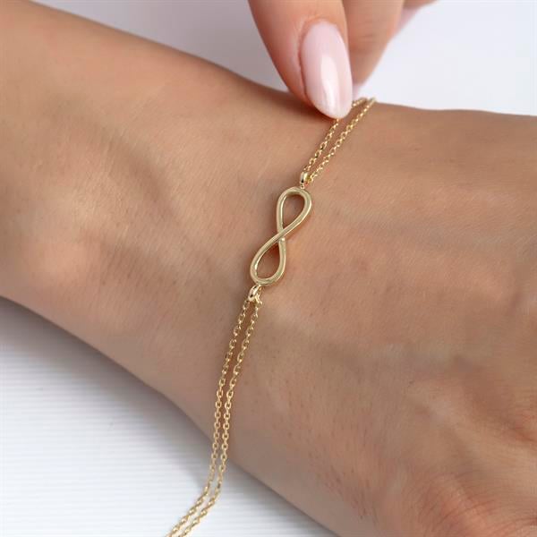 14 Ayar Altın Sonsuzluk Bileklik