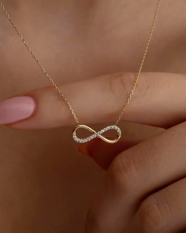 14 Ayar Altın Sonsuzluk Kolye