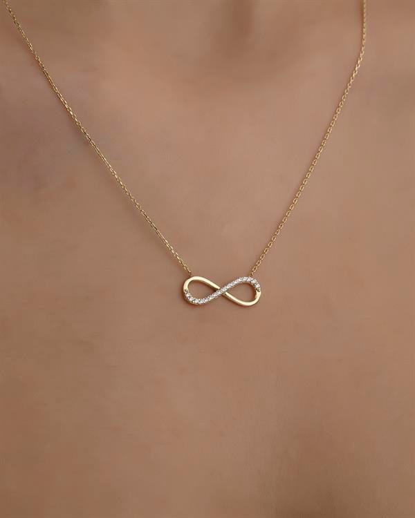 14 Ayar Altın Sonsuzluk Kolye