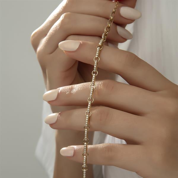 14 Ayar Altın Taşlı Bileklik