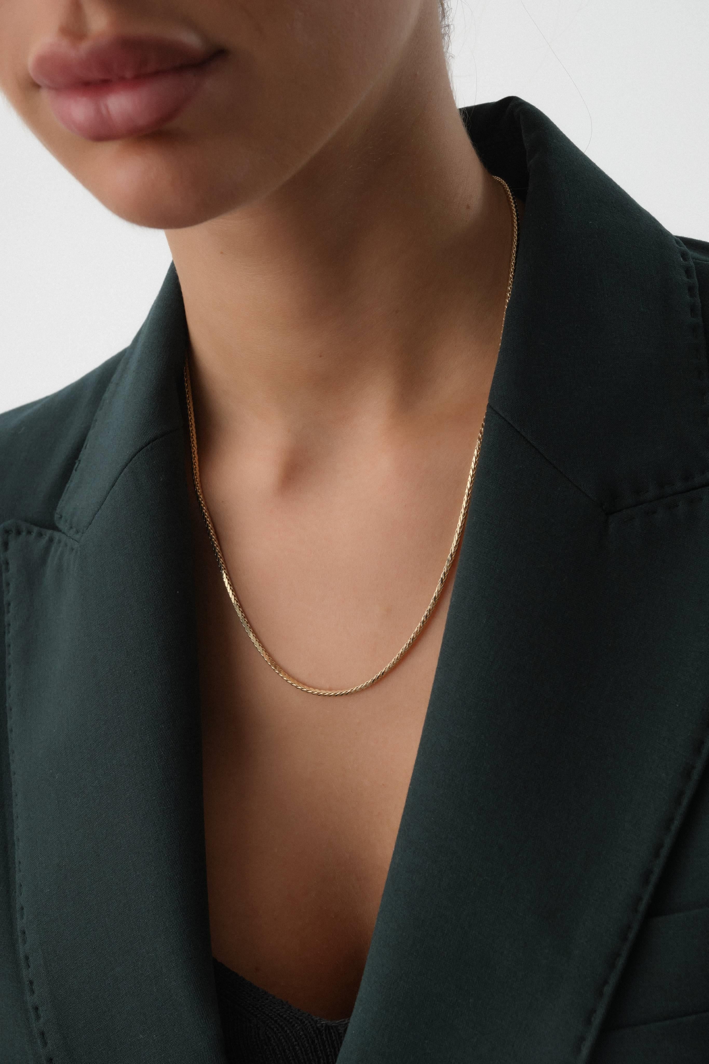 14 Ayar Altın Tilki Kuyruğu Zincir Kolye