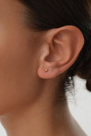 14 Ayar Altın Top Küpe