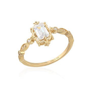 14 Ayar Altın Vintage Baget Yüzük