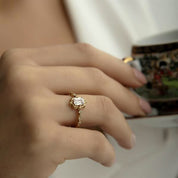 14 Ayar Altın Vintage Baget Yüzük