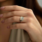 14 Ayar Altın Yaprak Yüzük