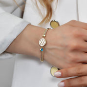 14 Ayar Altın Yaşam Çiçeği Nazar Bileklik