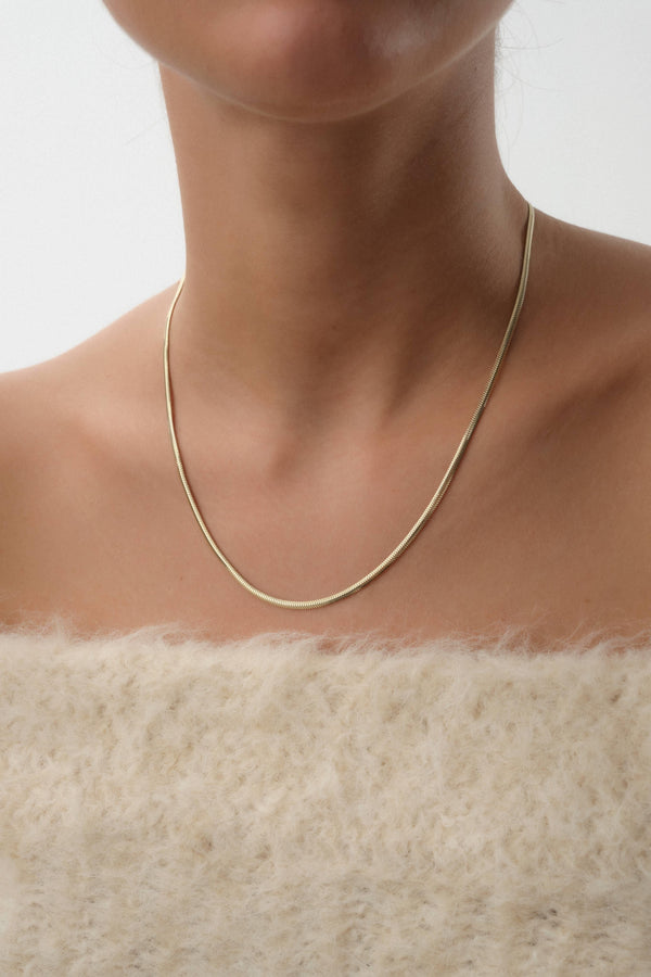 14 Ayar Altın Yılan Zincir Kolye