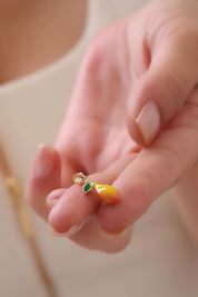 14 Ayar Armut Altın Kolye Ucu