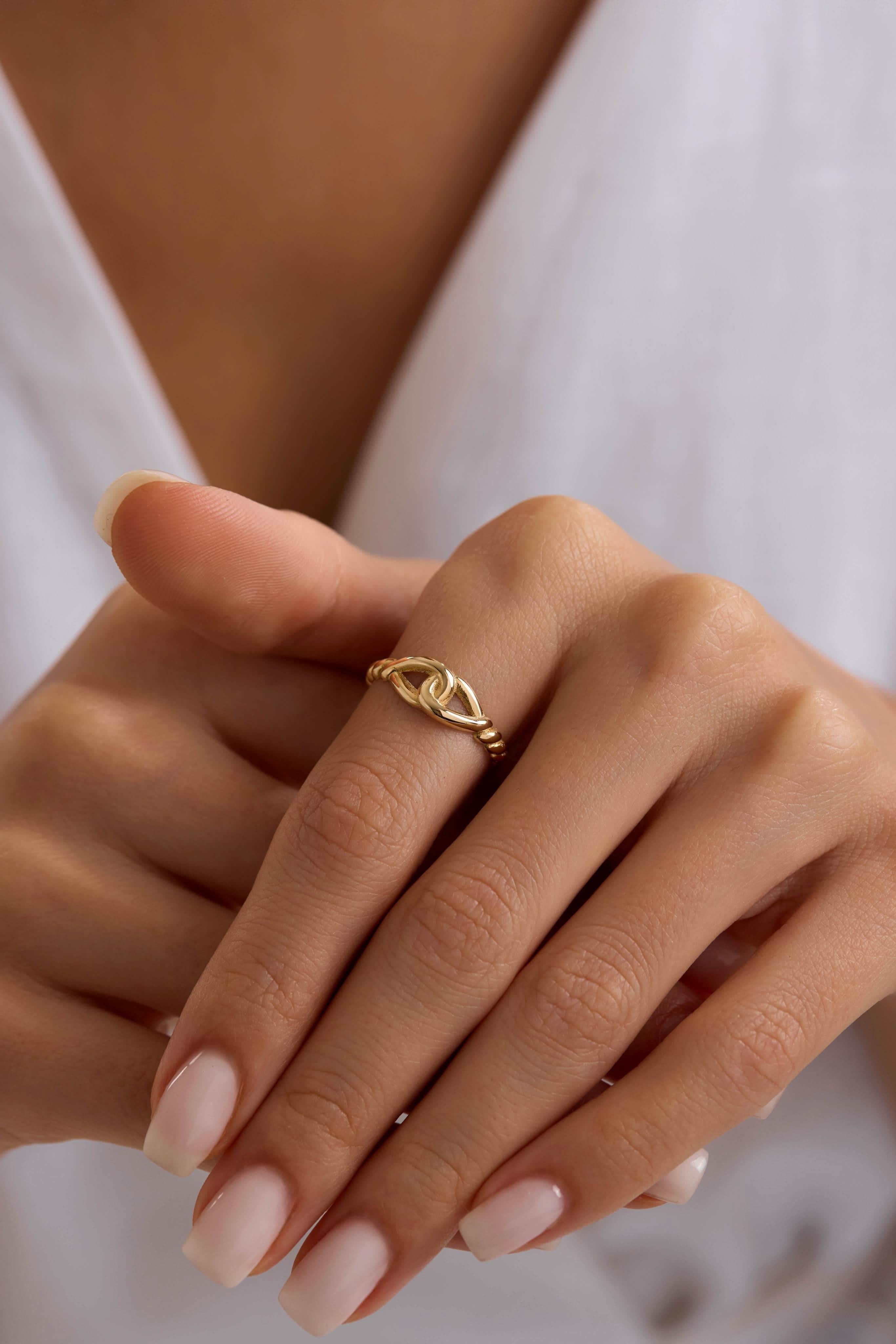 14 Ayar Aşk Düğümü Altın Yüzük