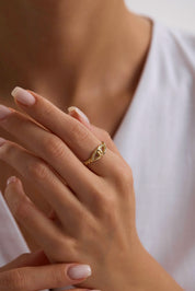 14 Ayar Aşk Düğümü Altın Yüzük