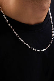 14 Ayar Ataç Beyaz Zincir Erkek Altın Kolye