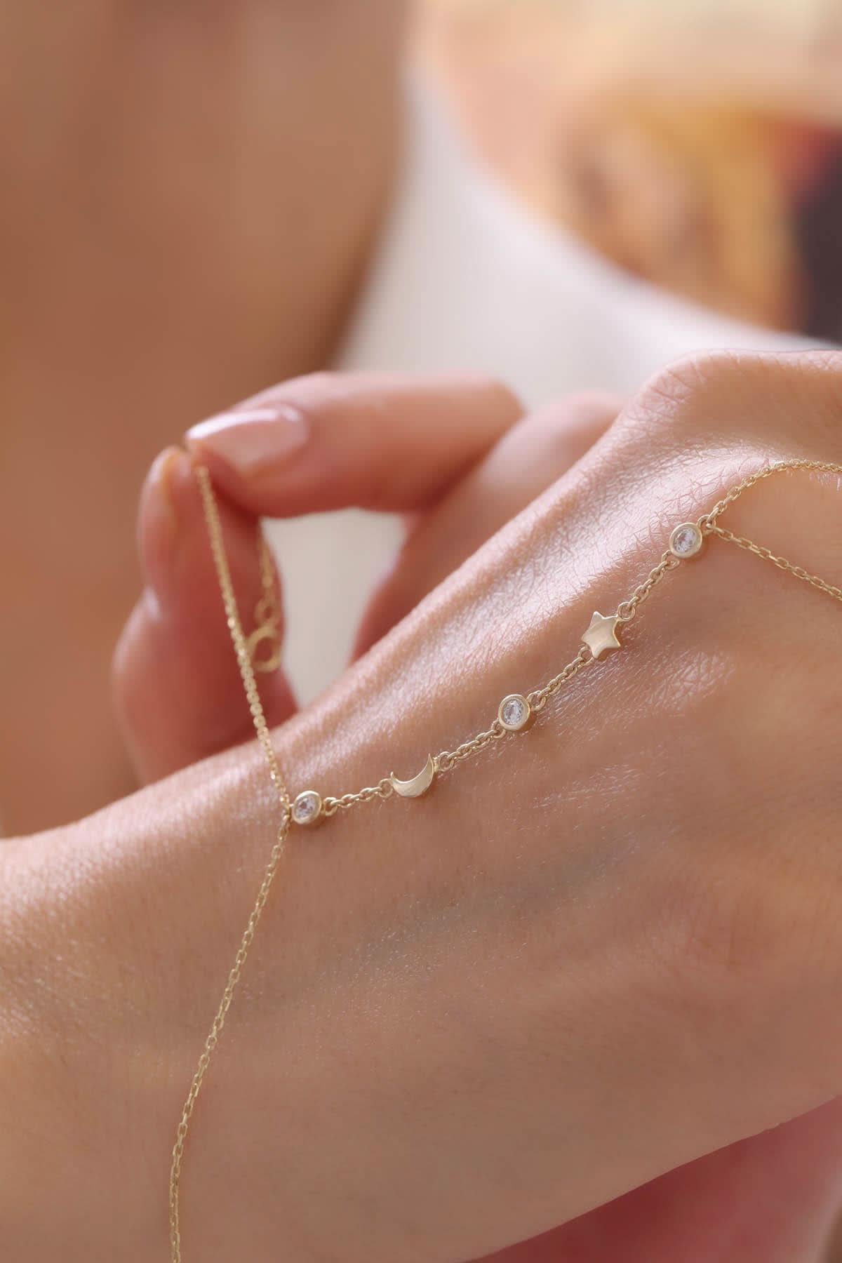 14 Ayar Ay ve Yıldız Altın Şahmeran