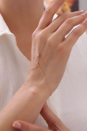 14 Ayar Ay Yıldız Taşlı Altın Şahmeran