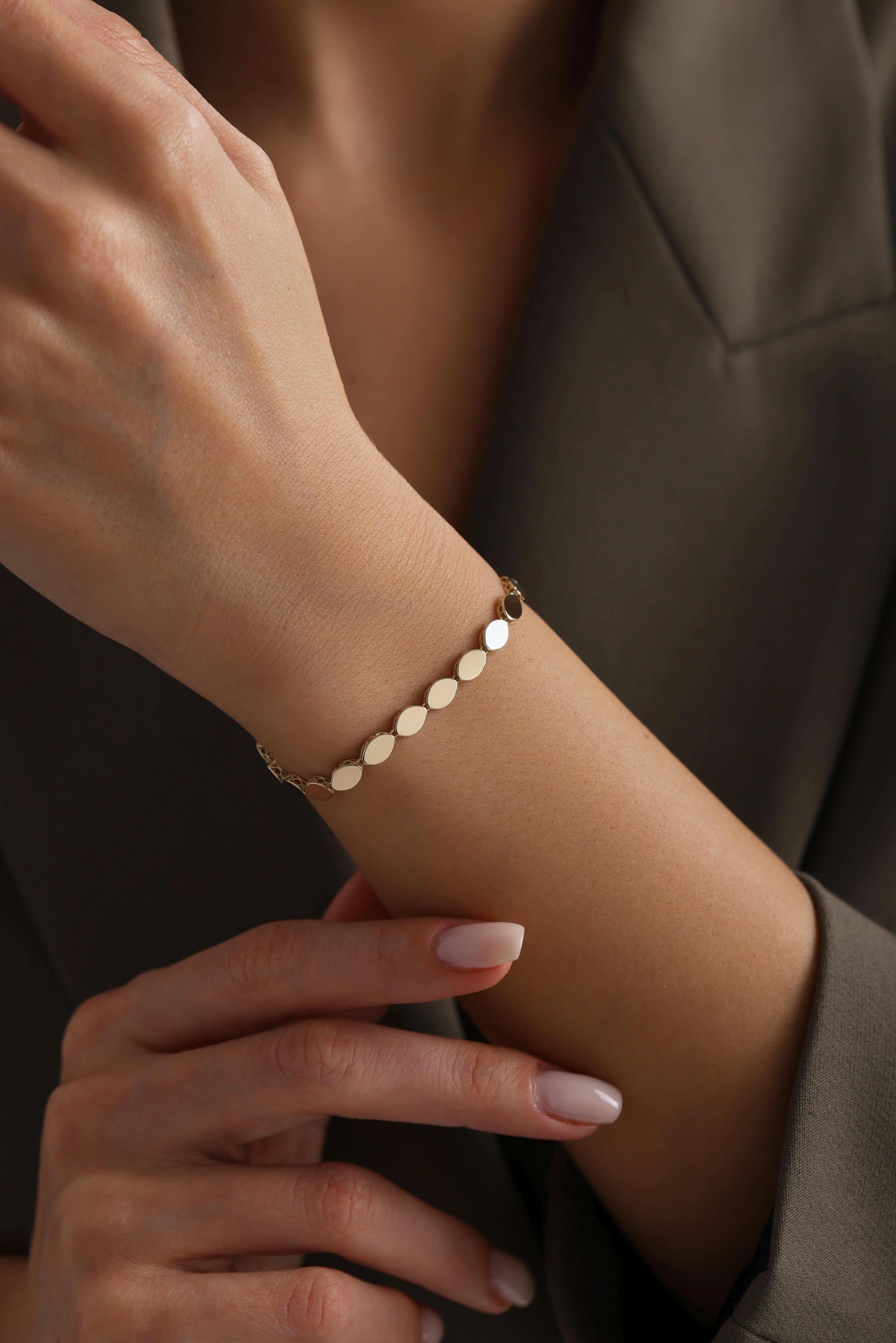 14 Ayar Badem Altın Bileklik