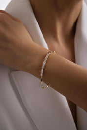 14 Ayar Bagetli Kelepçe Altın Bilezik