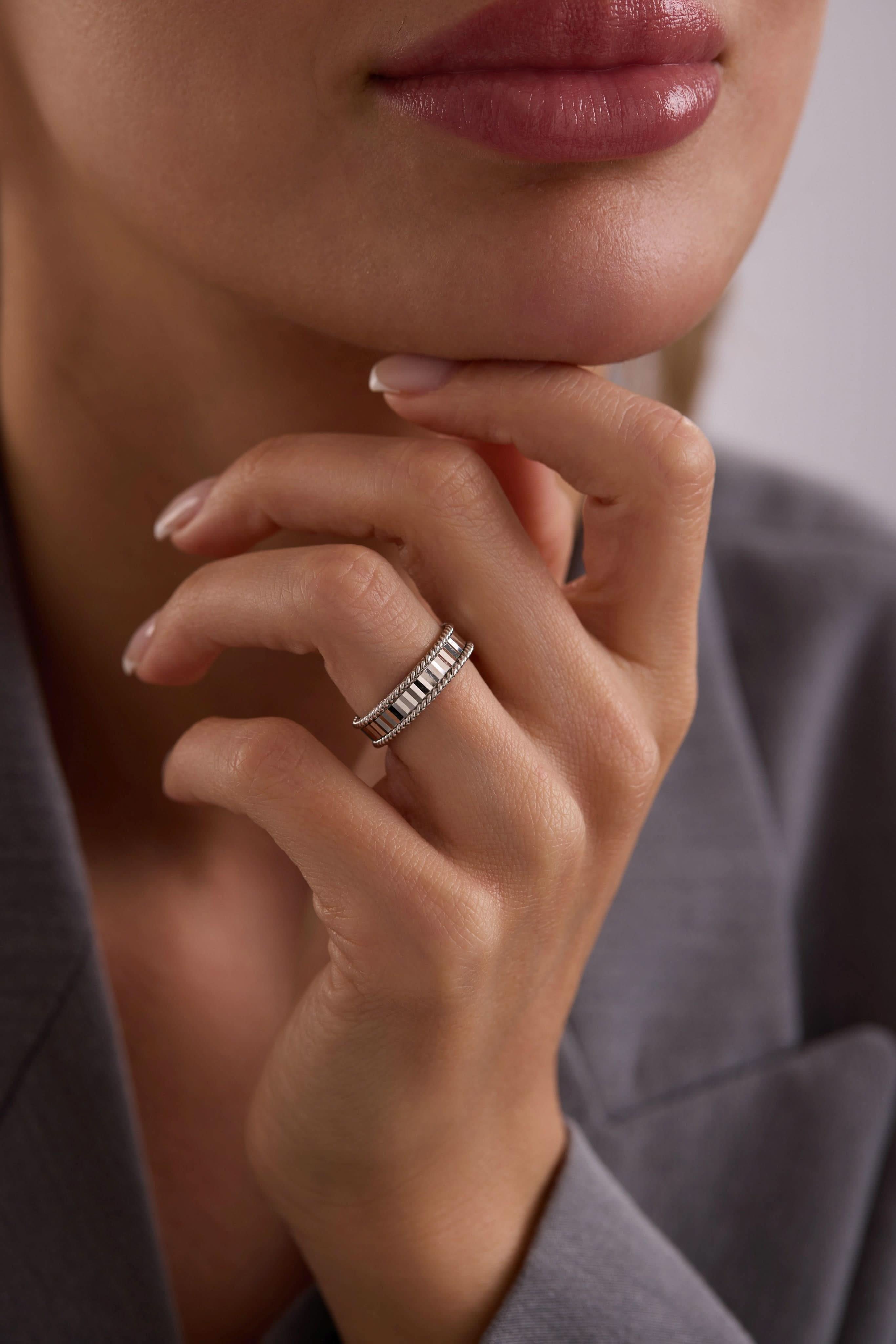 14 Ayar Beyaz Alyans Altın Yüzük