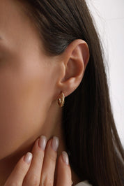 14 Ayar Burgu Halka Altın Küpe