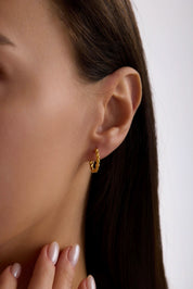 14 Ayar Burgu Halka Altın Küpe