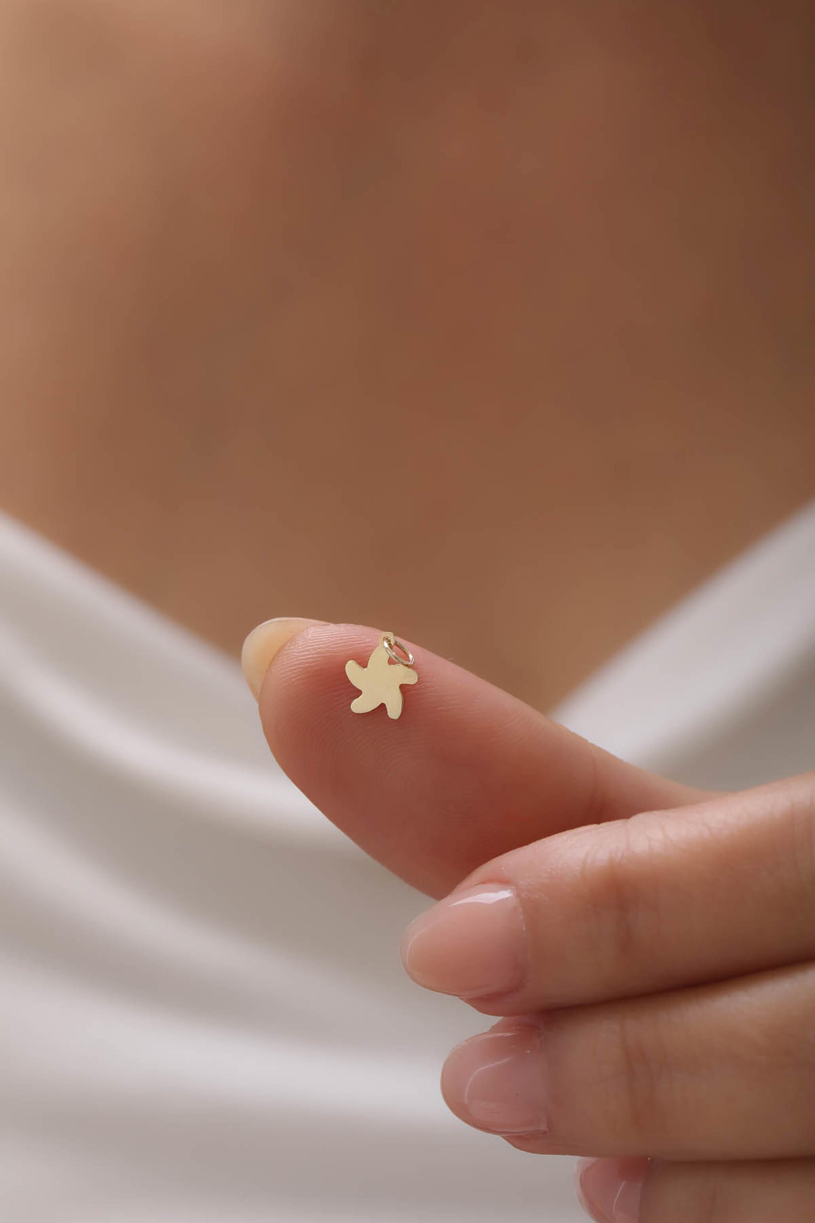 14 Ayar Deniz Yıldızı Altın Kolye Ucu