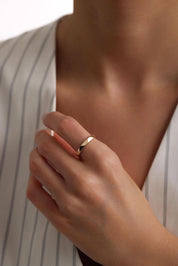 14 Ayar Desenli Altın Yüzük