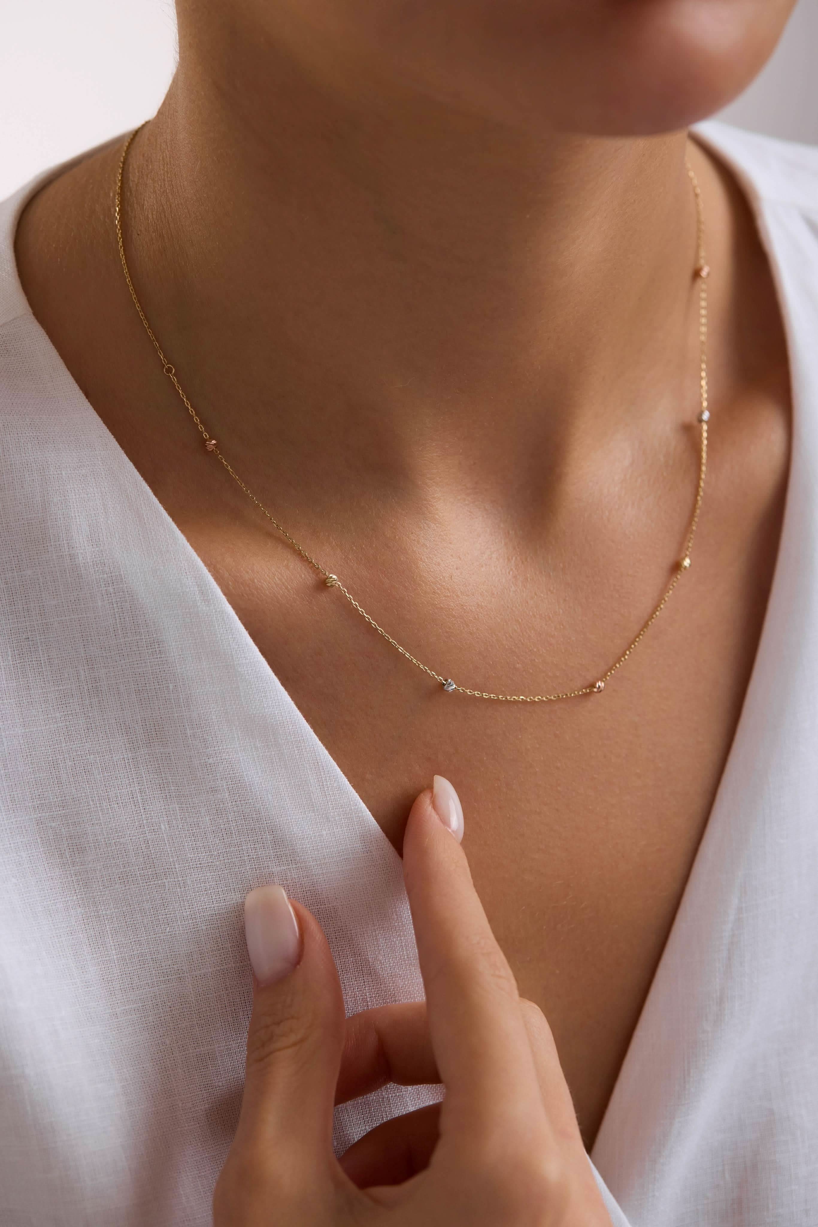 14 Ayar Dorika Altın Kolye