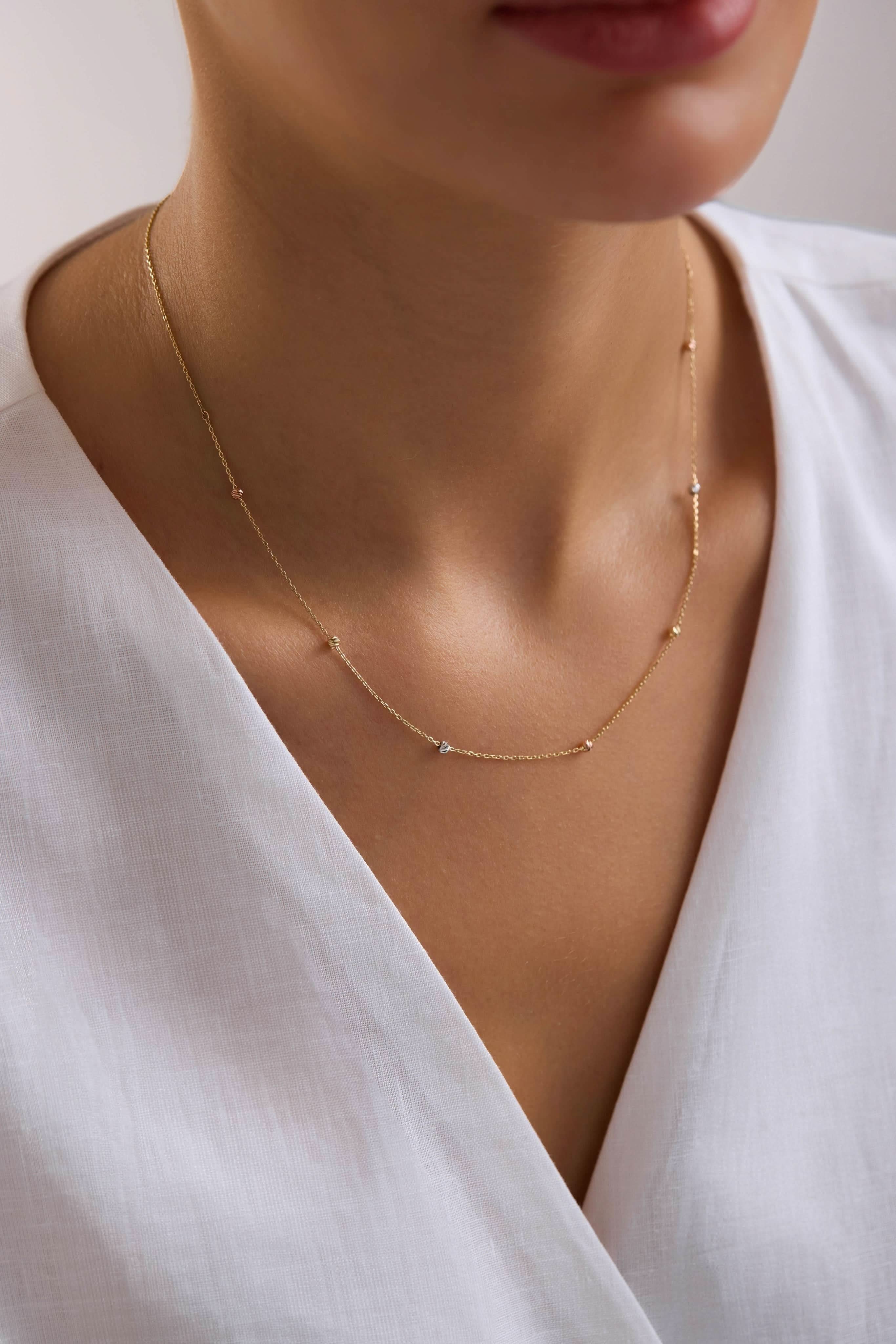 14 Ayar Dorika Altın Kolye