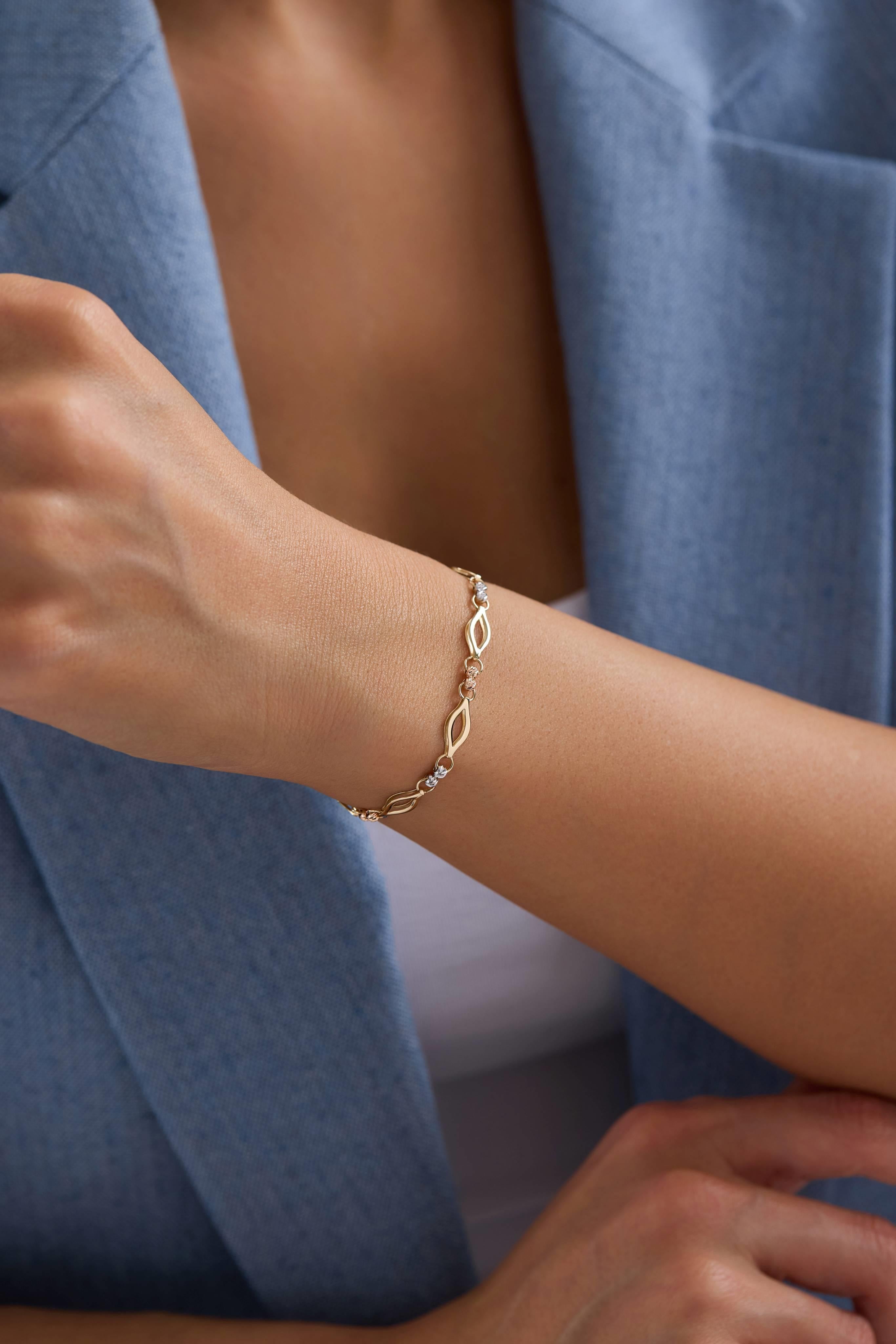 14 Ayar Dorikalı Altın Bileklik