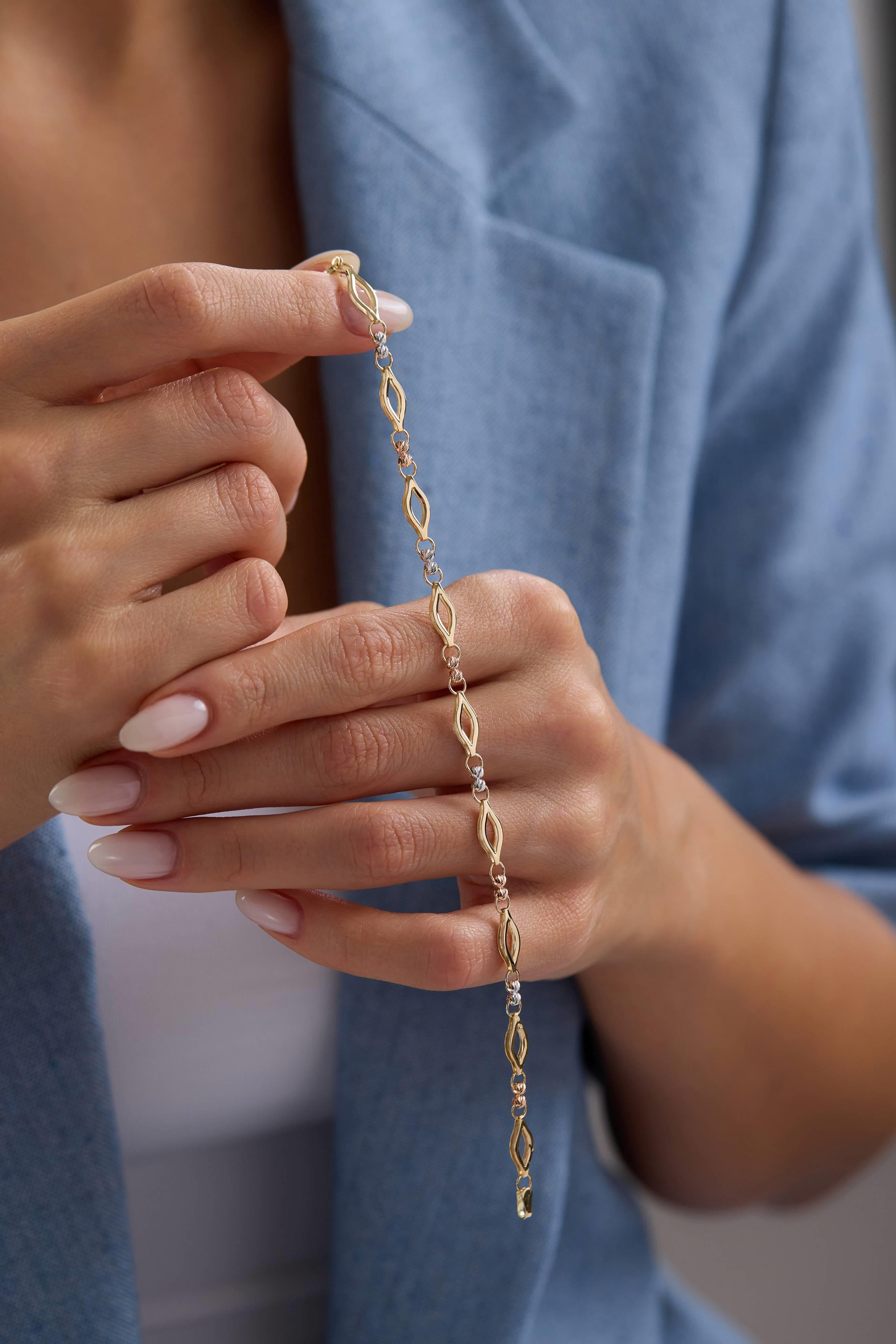 14 Ayar Dorikalı Altın Bileklik