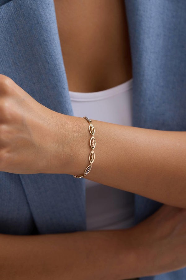 14 Ayar Dorikalı Altın Bileklik