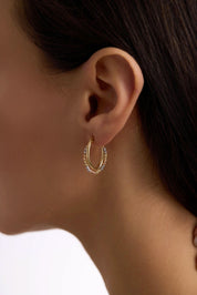 14 Ayar Dorikalı Altın Küpe