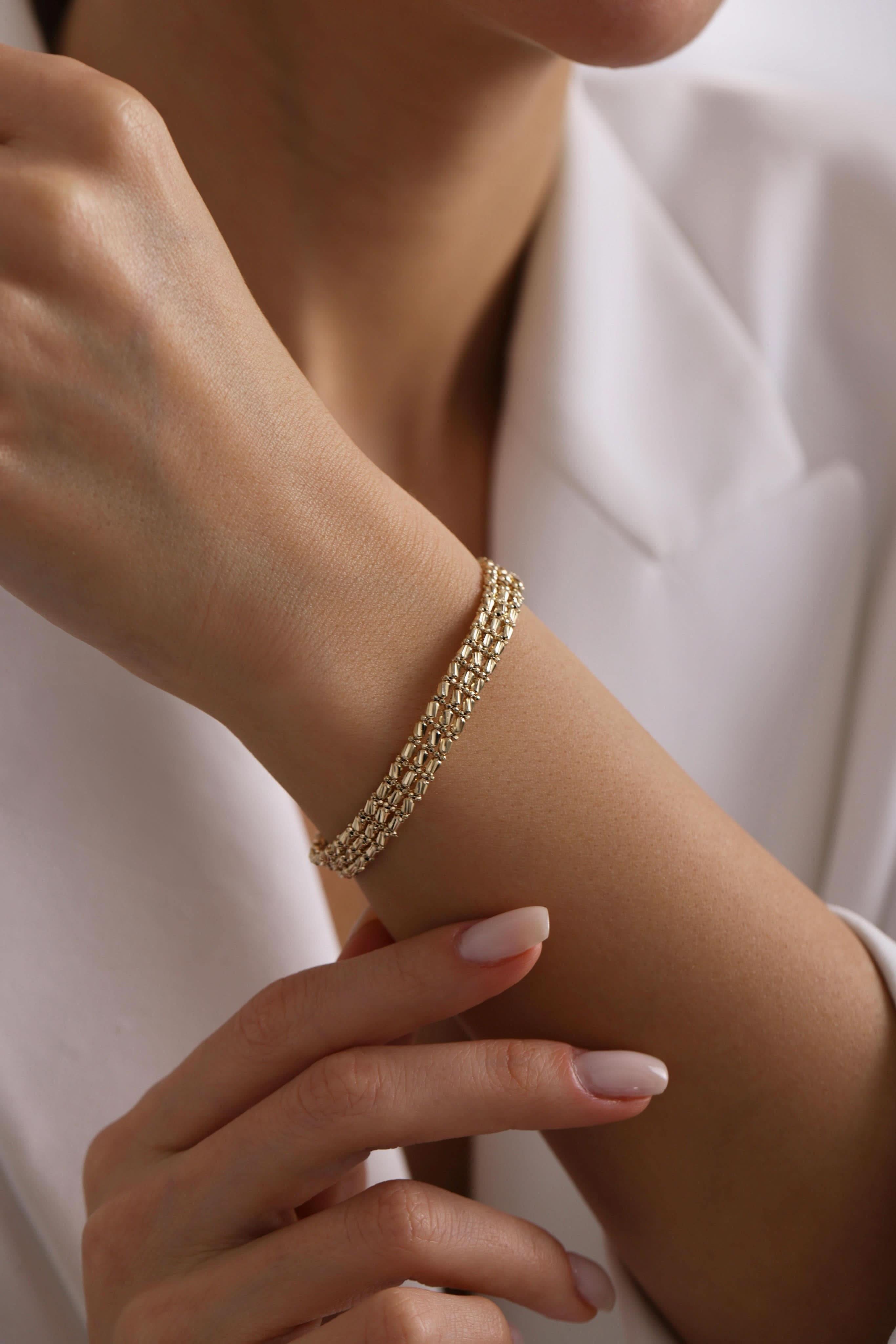 14 Ayar Dorikalı Kelepçe Altın Bilezik