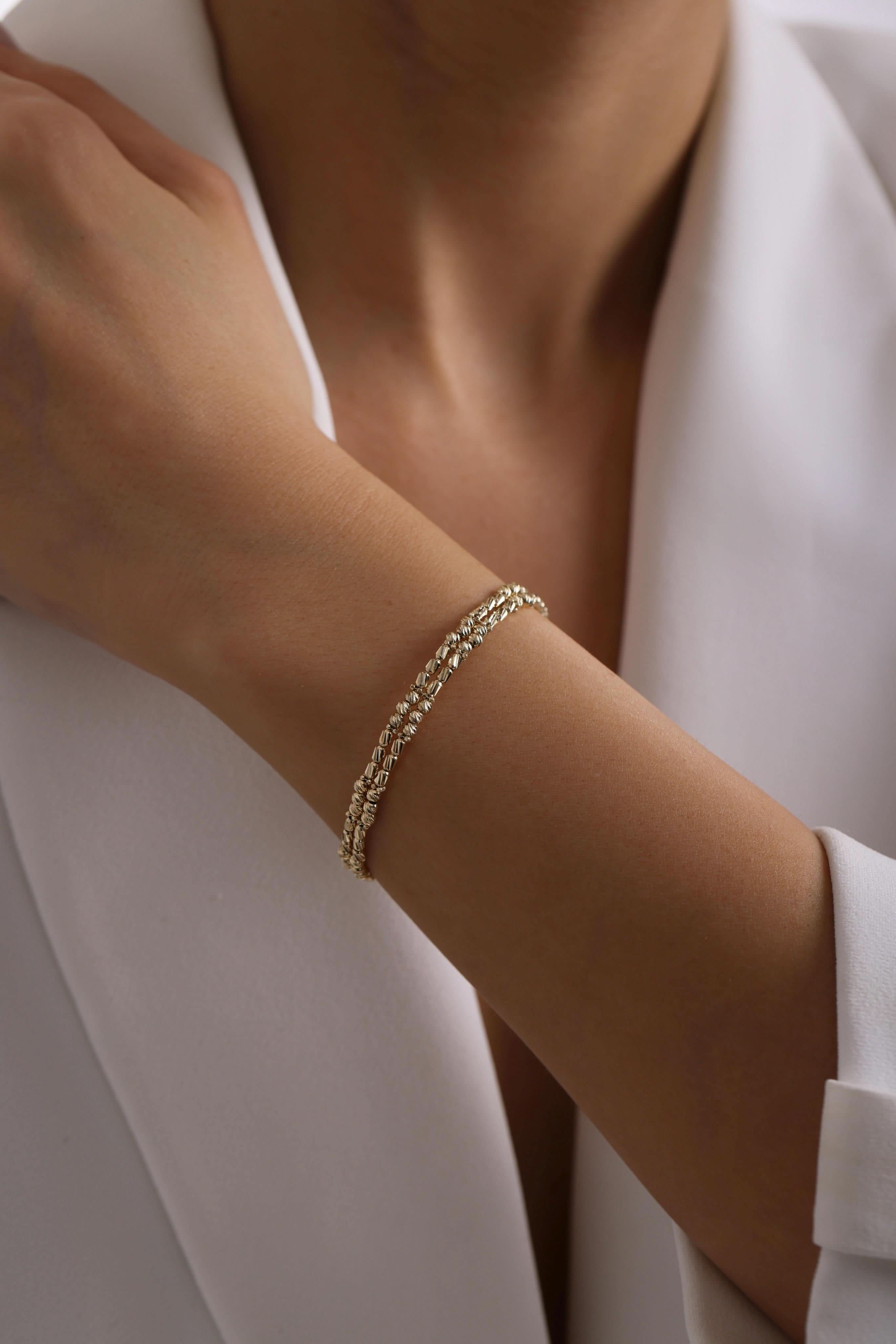 14 Ayar Dorikalı Kelepçe Altın Bilezik