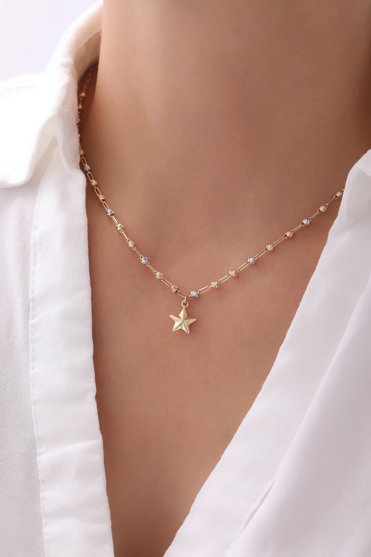 14 Ayar Dorikalı Yıldız Altın Set