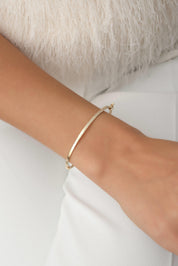 14 Ayar Düz Altın Kelepçe