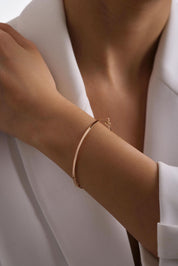 14 Ayar Düz Kelepçe Altın Bilezik