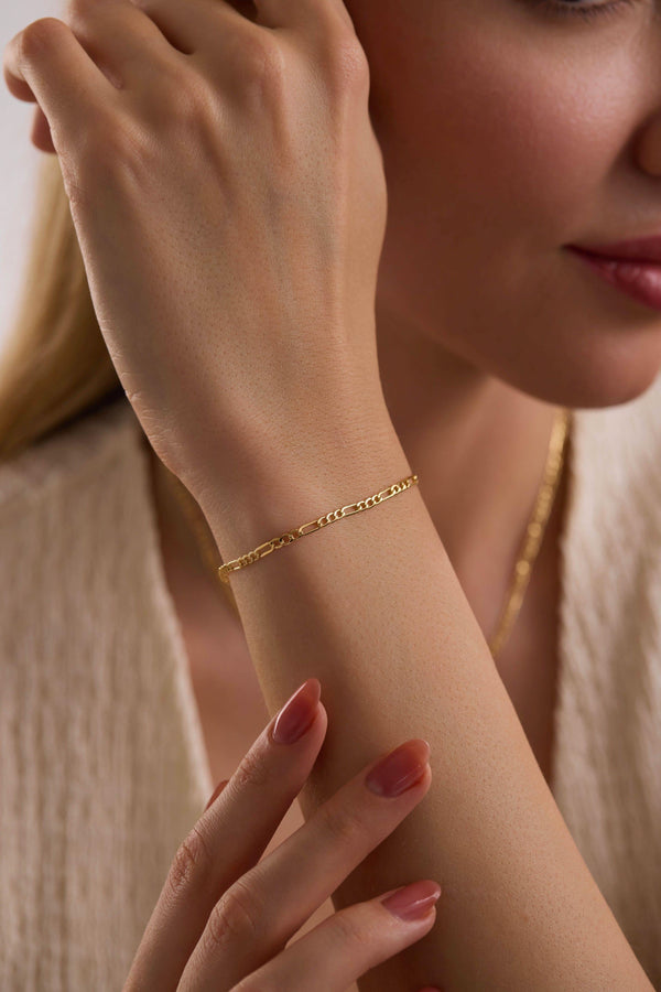 14 Ayar Figaro Altın Bileklik (2.55 MM)