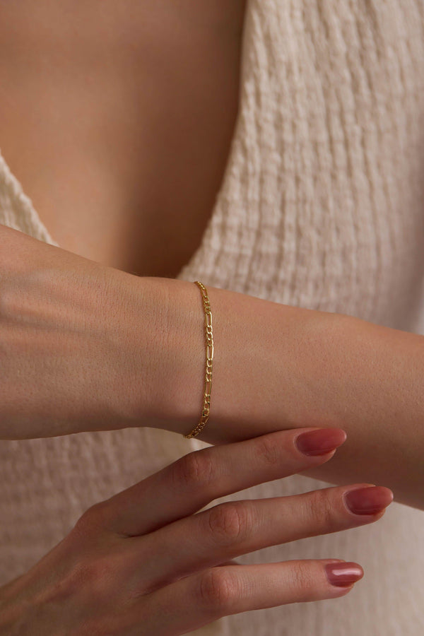 14 Ayar Figaro Altın Bileklik (2.55 MM)