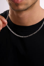 14 Ayar Figaro Beyaz Zincir Erkek Altın Kolye