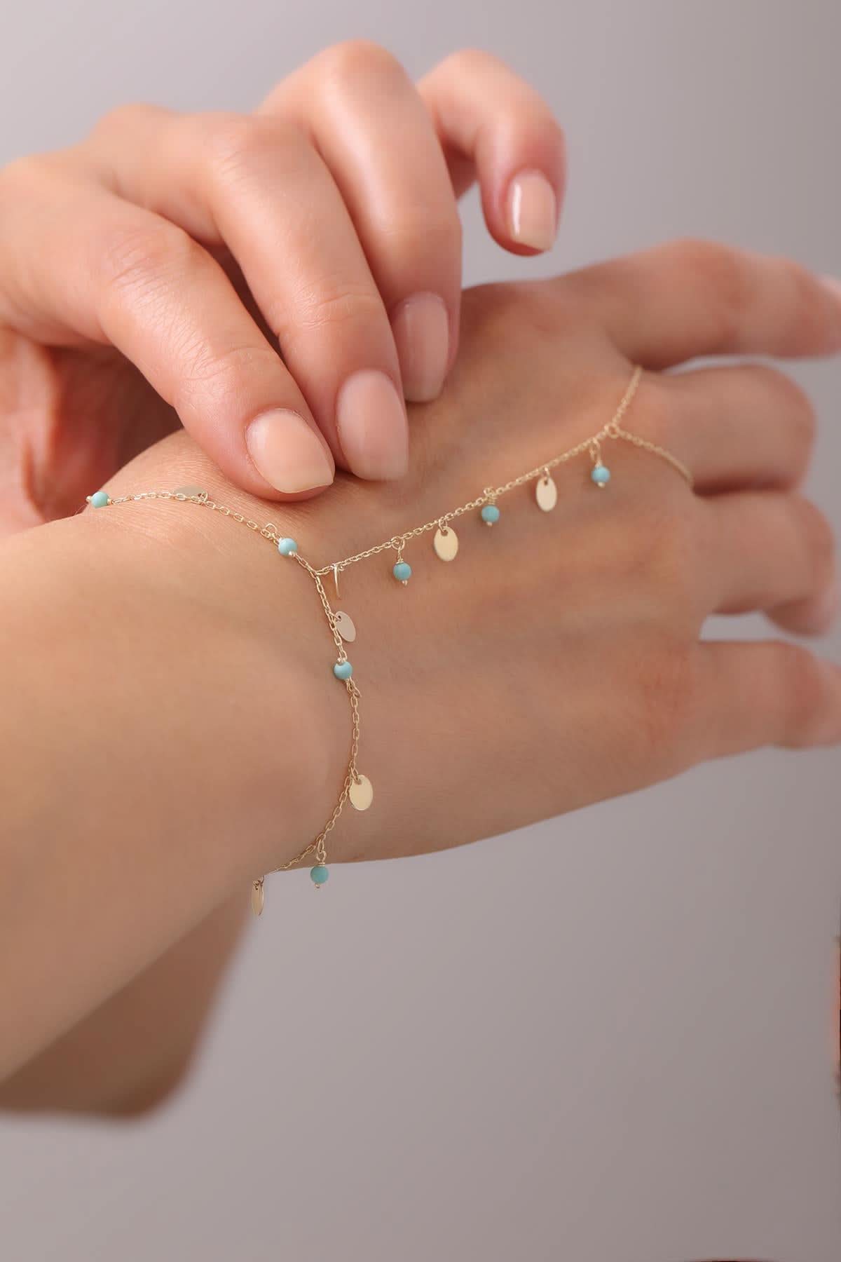 14 Ayar Firuzeli Altın Şahmeran