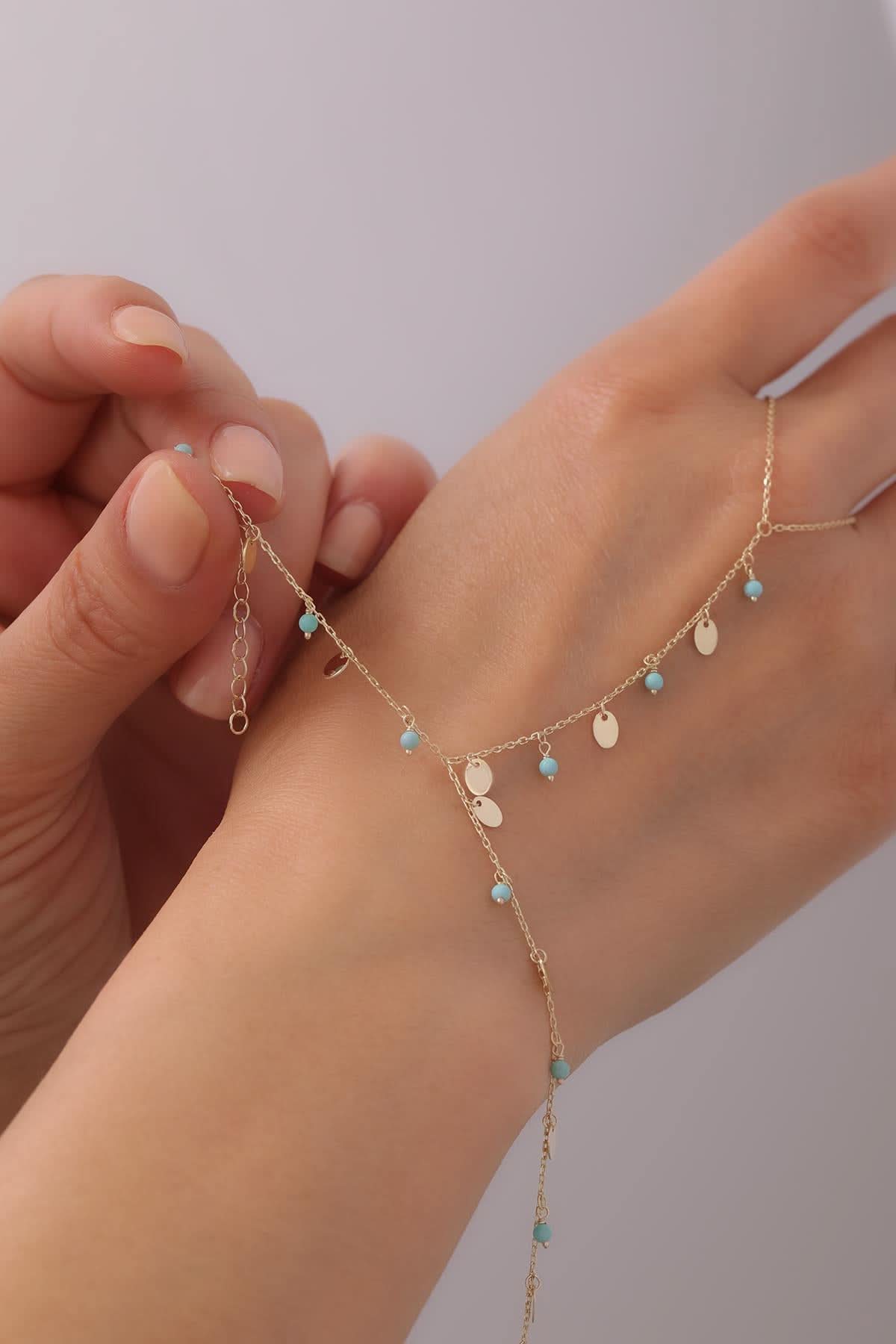 14 Ayar Firuzeli Altın Şahmeran