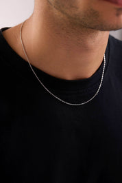 14 Ayar Forse Beyaz Zincir Erkek Altın Kolye