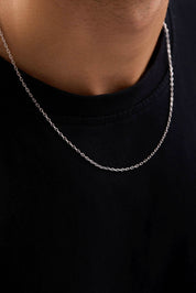 14 Ayar Forse Beyaz Zincir Erkek Altın Kolye