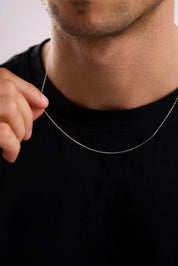 14 Ayar Forse Beyaz Zincir Erkek Altın Kolye