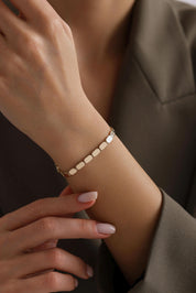 14 Ayar Geometrik Altın Bileklik