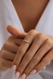 14 Ayar Göz Altın Yüzük